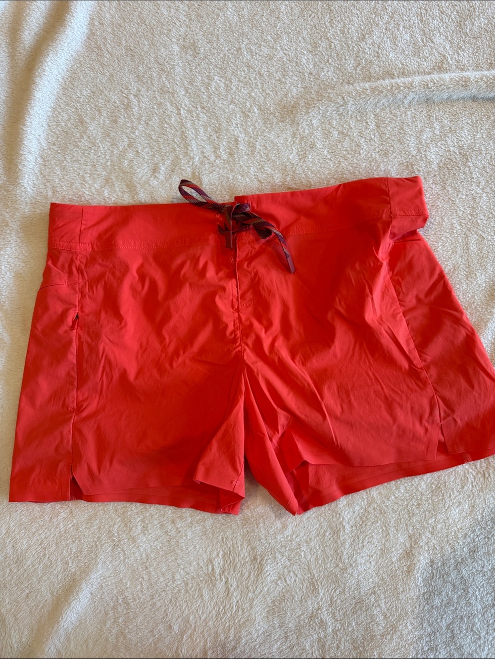 Title Nine Women’s Bright Orange Swim Shorts, paddle board with Drawstring